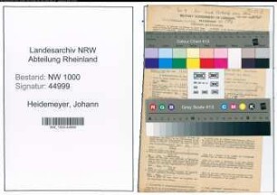 Entnazifizierung Johann Heidemeyer, geb. 31.12.1907 (Hotelier)