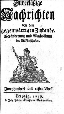 Zweyhundert und erster Theil.