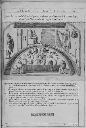 Seite 255 mit Darstellung Tabula secunda cubiculi quartiet ultimi coemeterii sancti callisti papae et aliorum S. S. martyrum Via Appia et Ardeatina