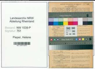 Entnazifizierung Helene Pieper , geb. 08.01.1895 (Lehrerin)