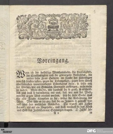 Voreingang.