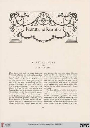 Kunst als Ware