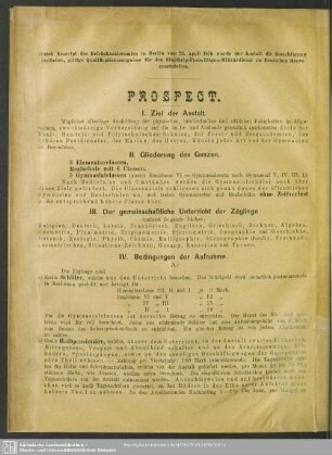 II. Gliederung des Ganzen