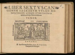 Liber sextus cantionum sacrarum ... quinque et sex vocum. Tenor