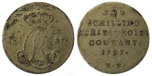 1/12 Speziestaler (5 Schilling), Dänemark, Kgl. Linie: Christian VII (1766 - 1808)