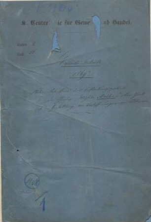 Patent des Theodor Mahler in New York auf die Herstellung von Verbesserungen an Turbinen