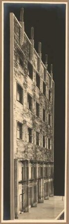 Geschäftshaus: Fassadenmodell Schrägansicht , Geschäftsräume für: Merzbach, Eduard Palm, E. Audorf