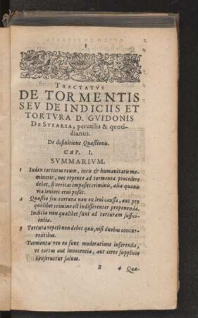 Tractatvs De Tormentis ...