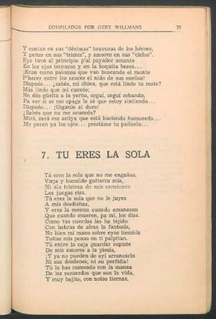 7. Tú eres sóla