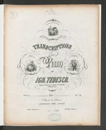 Transcriptions : pour piano ; oeuv. 37, liv. 3