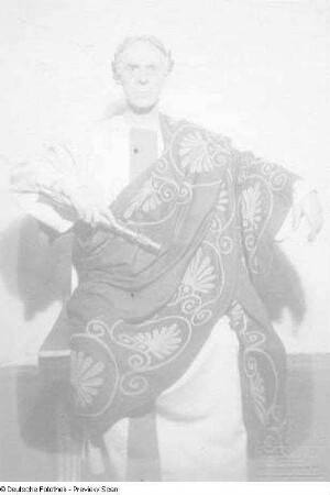 Luis Rainer in der Titelrolle zu "Julius Cäsar" von William Shakespeare. Dresden: Schauspielhaus, 17.02.1930