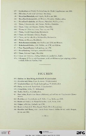 Figuren / Stoffe / Uhren / Leuchter (Nr. 455-496)