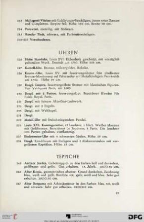 Teppiche (Nr. 245-284)