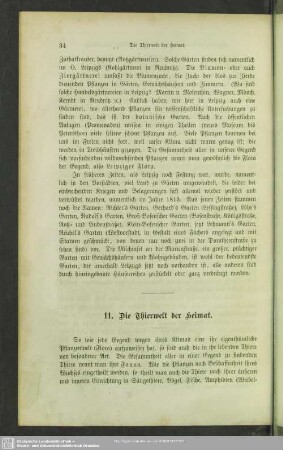 11. Die Thierwelt der Heimat