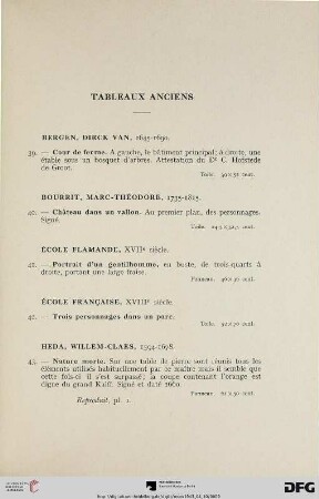 Tableaux Anciens (Nr. 39-52)