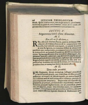 Sectio V. Argumenta initio allata diluuntur.
