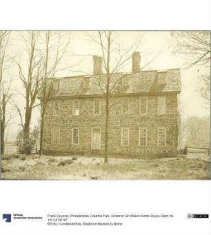 Philadelphia, Graeme Park, Governor Sir William Keith House