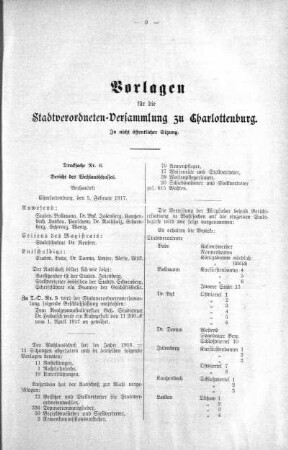 In nichtöffentlicher Sitzung. (6), 07. Februar 1917