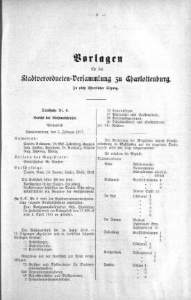 In nichtöffentlicher Sitzung. (6), 07. Februar 1917