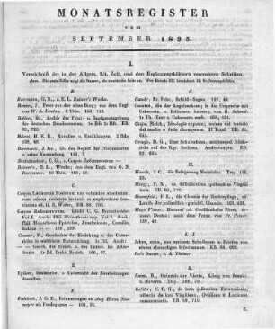 Monatsregister September 1835