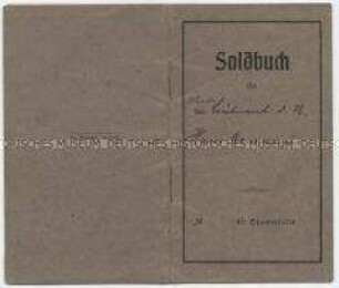 Soldbuch eines Offiziers der Reserve aus dem 1. Weltkrieg