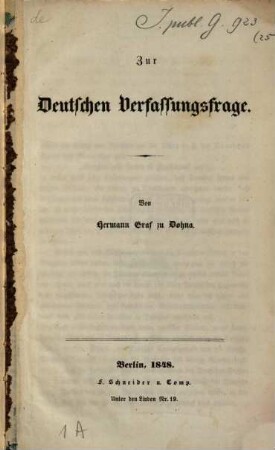 Zur Verfassungsfrage
