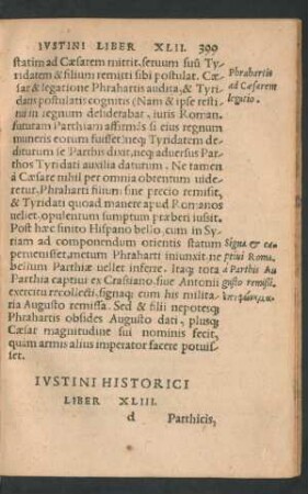 Iustini Historici Liber XLIII.