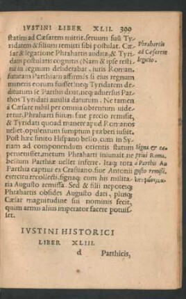 Iustini Historici Liber XLIII.