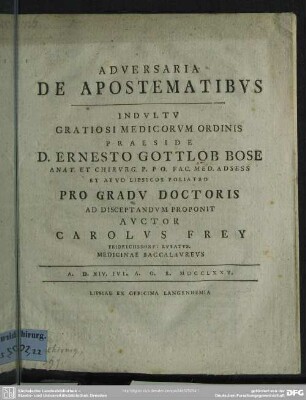 Adversaria De Apostematibus