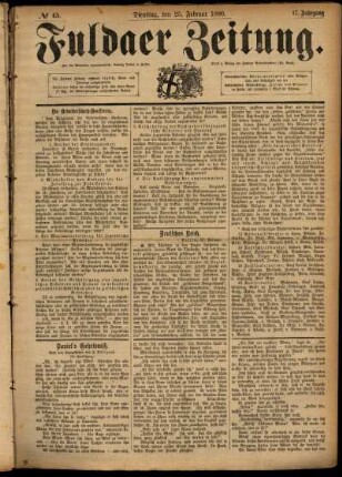 Ausgabe vom Dienstag, den 25. Februar 1890.