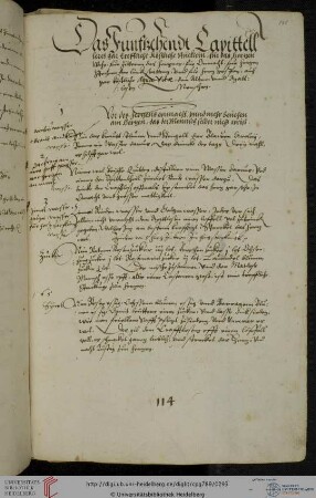 ‘Das Fünftzehendt Capittell‘