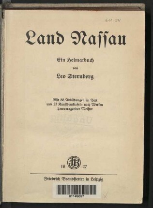 Land Nassau : ein Heimatbuch
