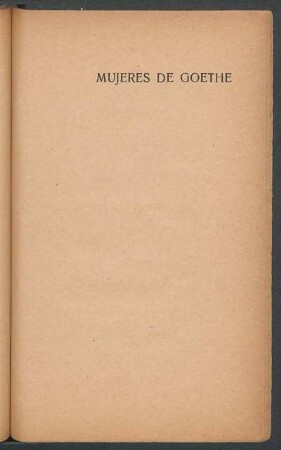 Mujeres de Goethe