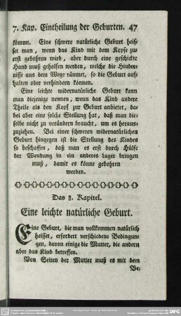 Das 8. Kapitel. Eine leichte natürliche Geburt
