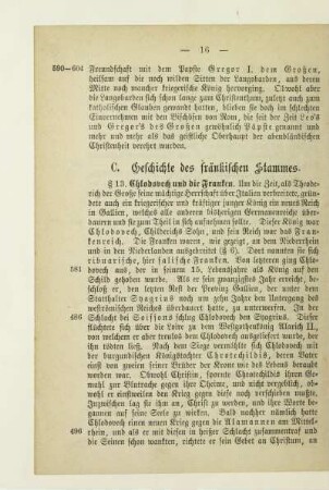 C. Geschichte des fränkischen Stammes