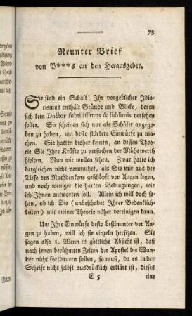 73-91, Neunter Brief