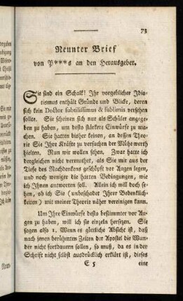 73-91, Neunter Brief