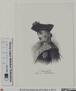 Bildnis Leopold I., Fürst zu Anhalt-Dessau (reg. 1698-1747), genannt "der alte Dessauer"
