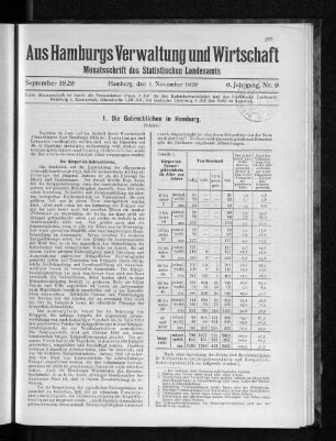 1. Die Gebrechlichen in Hamburg.