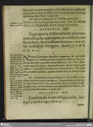 Assertio XV. [XVII.] Consuetudo etiam obligat ut lex