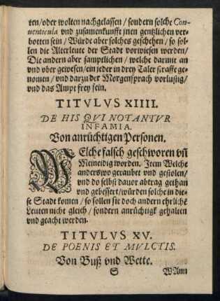 Titulus XIIII. De His Qui Notantur Infamia.