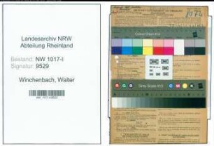Entnazifizierung Walter Winchenbach , geb. 11.10.1908 (Kaufmann)