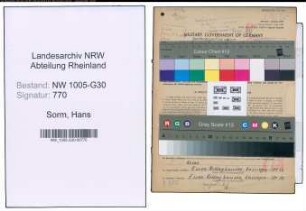 Entnazifizierung Hans Sorm , geb. 30.03.1907 (Spediteur)