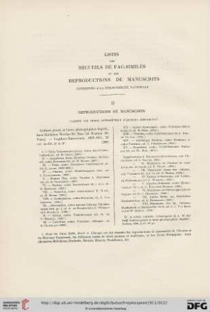 1: Listes des recueils de fac-similés et des reproductions de manuscrits conservés à la Bibliothèque Nationale, [2]