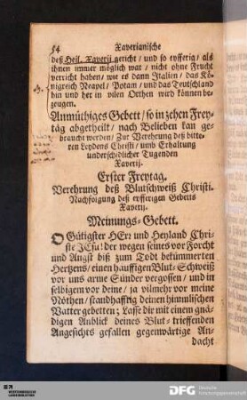 Anmüthiges Gebett/ so in zehen Freytäg abgetheilt [...].