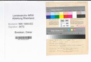 Entnazifizierung Oskar Boesken, geb. 25.10.1899 (Kaufm.Angest.)