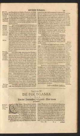 Sectio IV. De Polygamia.