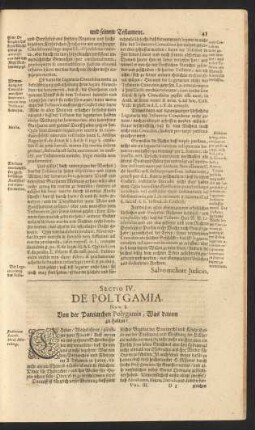 Sectio IV. De Polygamia.