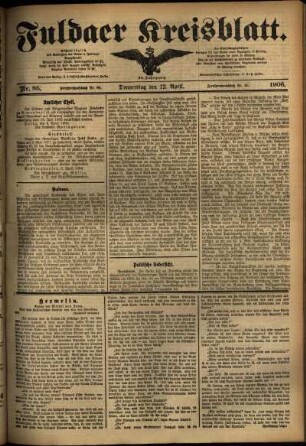 Ausgabe vom Donnerstag, den 12. April 1906.
