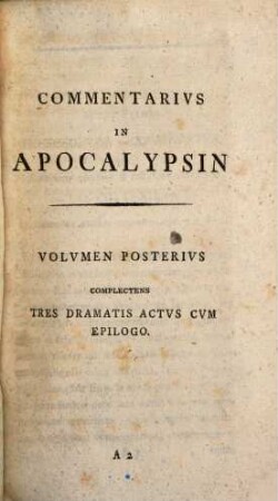Commentarius In Apocalypsin Joannis, 2